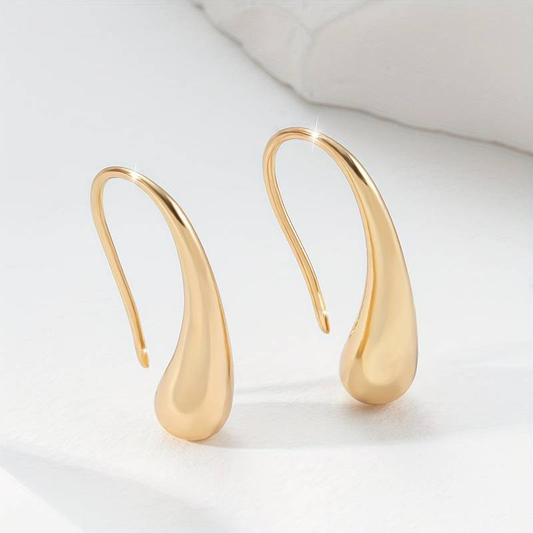 Boucles d'Oreilles Vintage en Or "Drop"