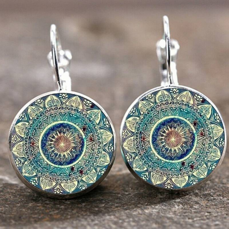Boucles d'oreilles Vintage Mandala Ronde