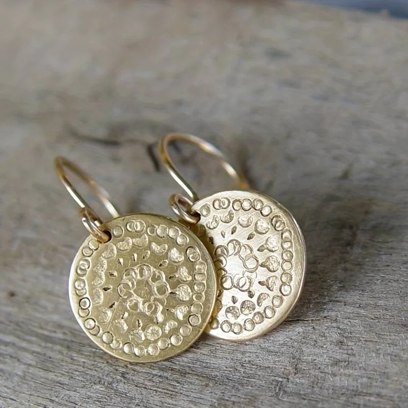 Boucles d'oreilles rondes en or vintage