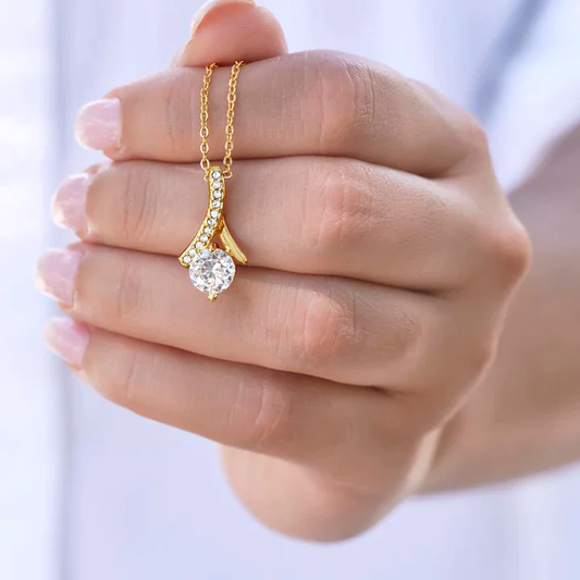 Collier avec des Zirconias en Or Vintage