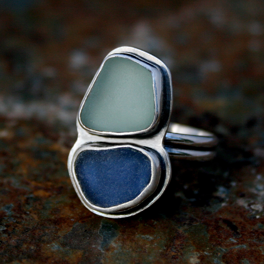 Bague en argent vintage Stein
