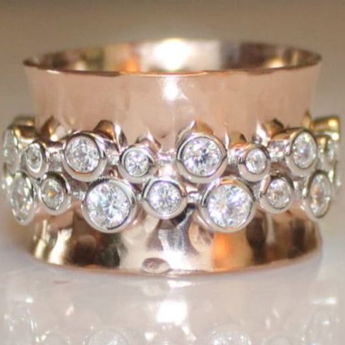 Bague en Zirconium Vintage Rose