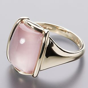 Bague Vintage Carrée en Or Rose