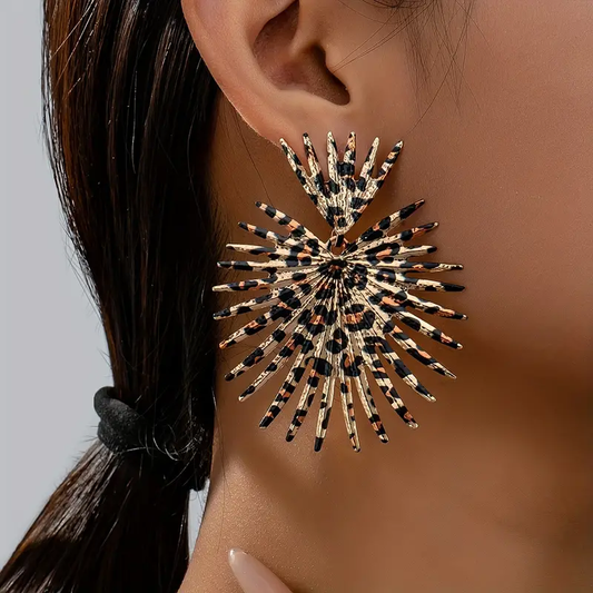 Boucles d'oreilles vintage avec des pointes en or