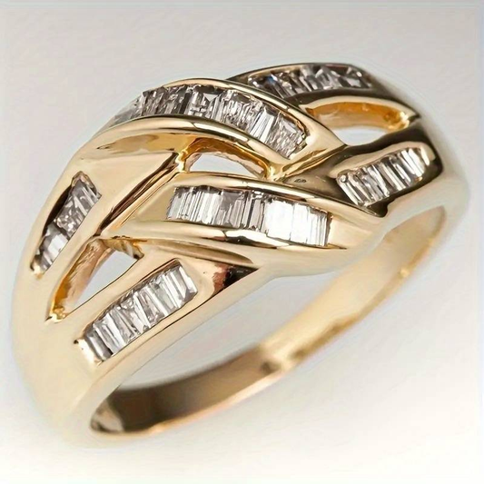 Bague Vintage Brillante Irégulière