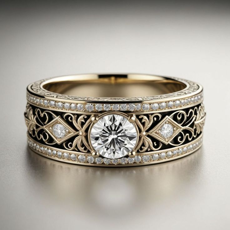 Bague Vintage Plaquée Or avec Cristal