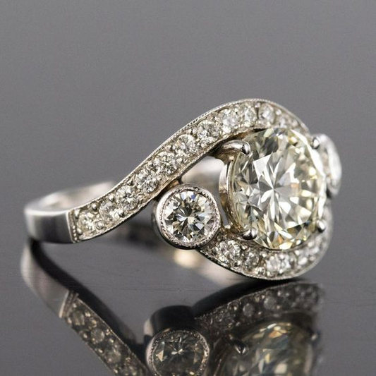 Bague Brillante en Argent Cristal