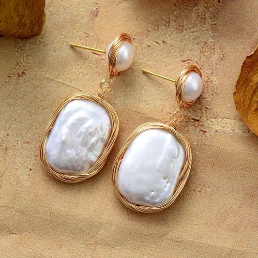 Boucles d'oreilles en or blanc vintage