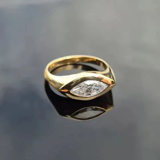 Bague en Or avec Zirconia Vintage