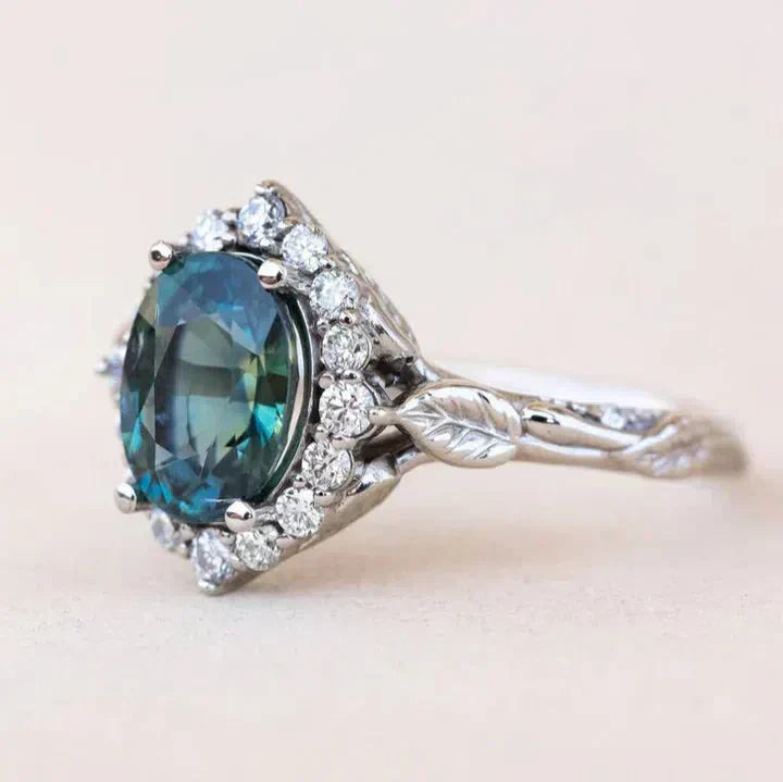 Bague Vintage Bleu Brillant