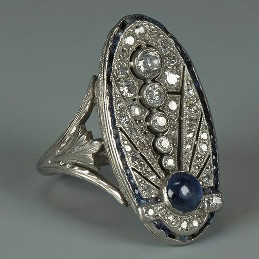 Bague Ovale Vintage Brillante