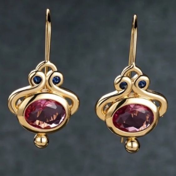 Boucles d'oreilles Vintage en Or Rose