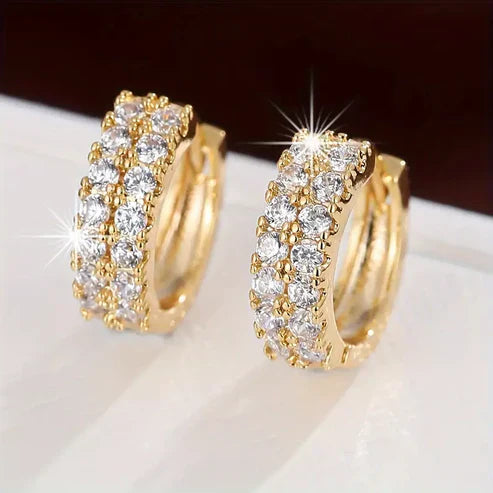 Boucles d'oreilles en or brillant