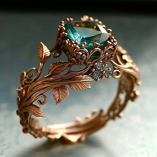Bague en Cristal Vert Nature