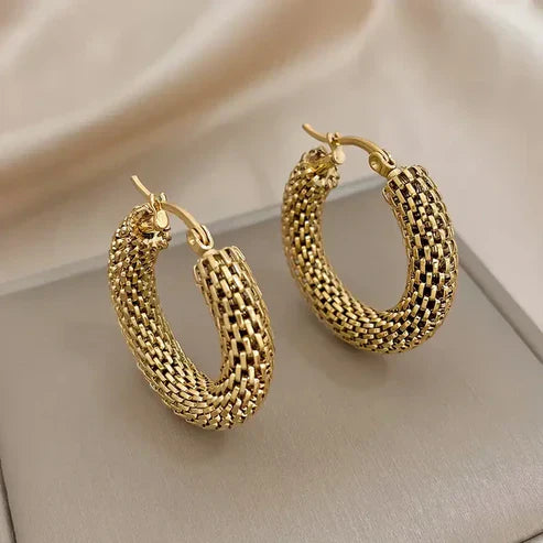 Boucles d'oreilles créoles Golden Tide