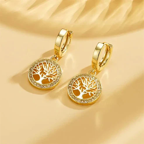 Boucles d'oreilles Golden Bright Arbre de Vie