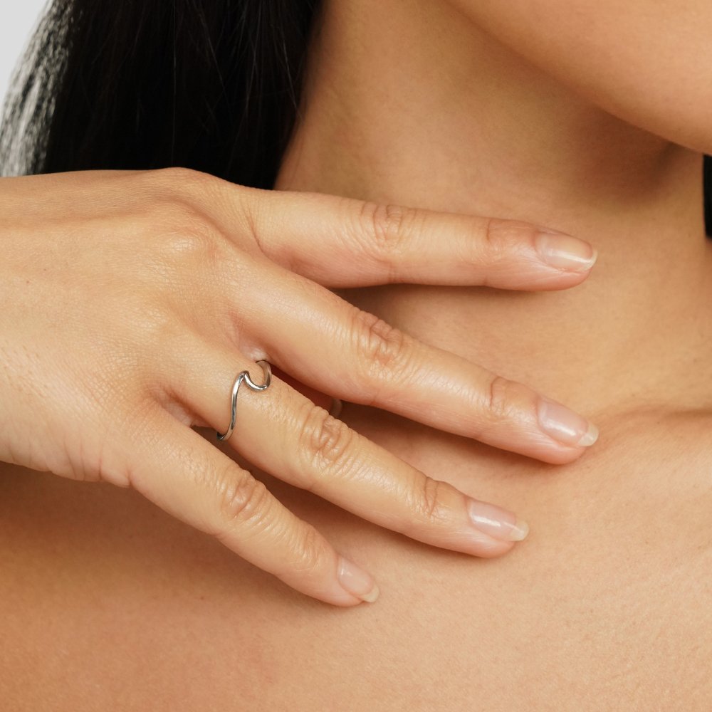 Bague Ouverte Minimaliste en Argent