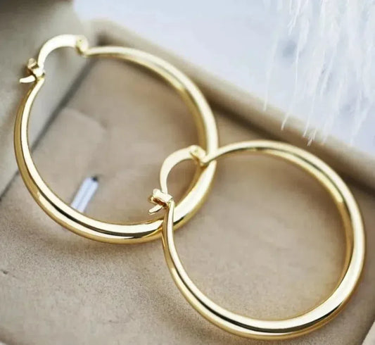 Boucles d'oreilles créoles larges en or