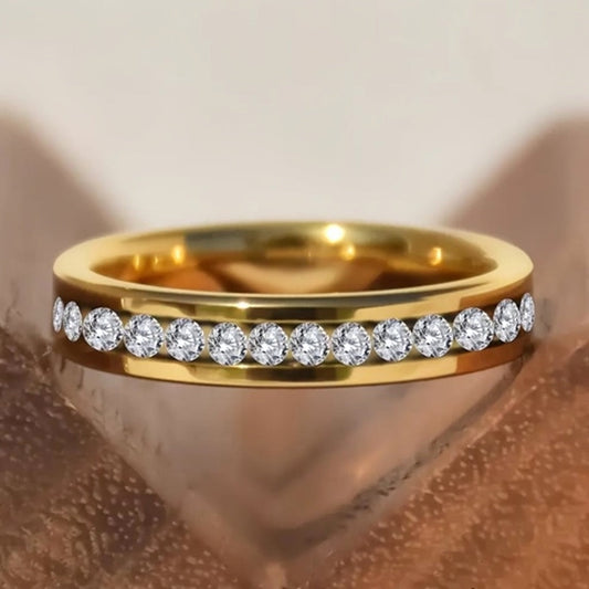 Bague en Or Zirconium
