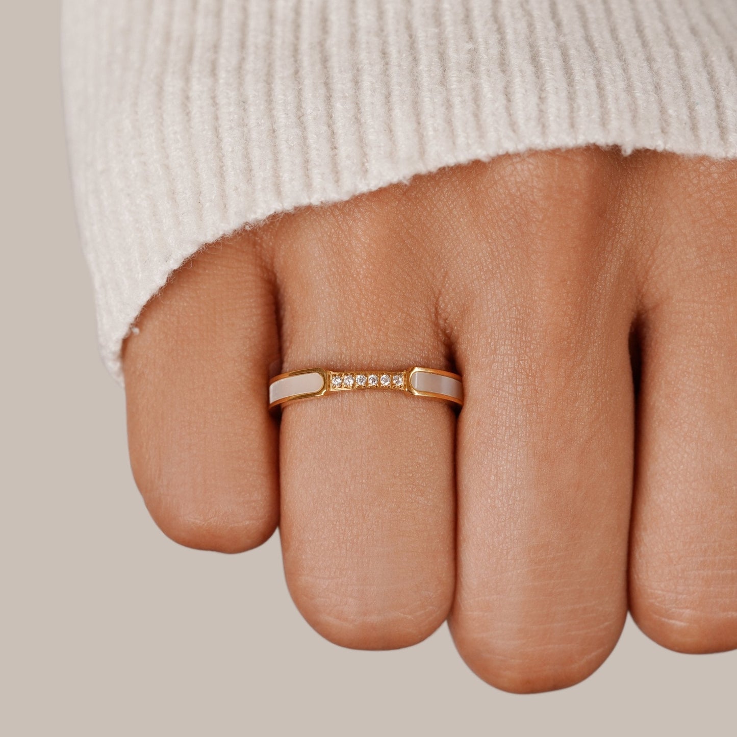 Bague en Or Incrustée