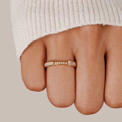 Bague en Or Incrustée