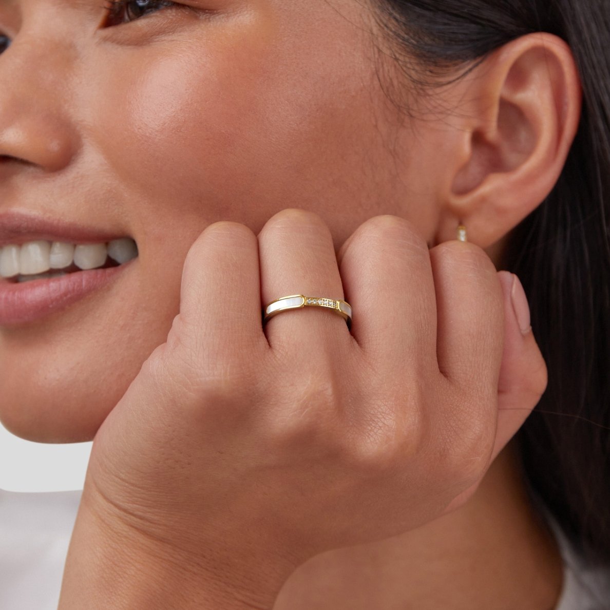 Bague en Or Incrustée