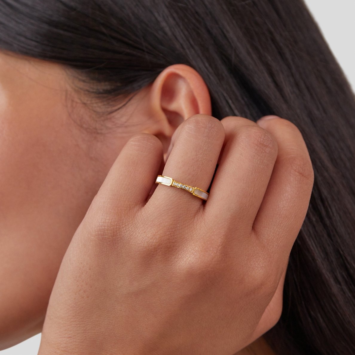 Bague en Or Incrustée