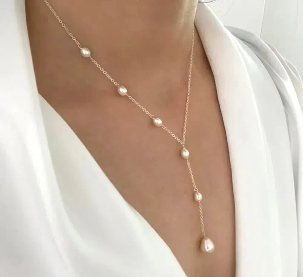 Collier pendentif vintage perles